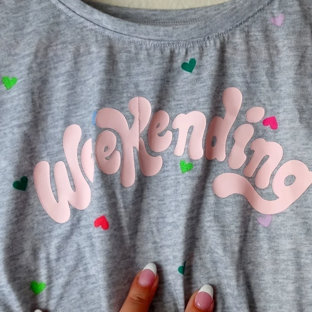 Old Navy Short-Sleeve Twist-Hem Pajama Top for Girls Size L 10/12